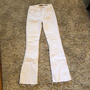 Seven white bootcut jeans
